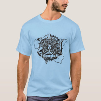 Camiseta Estilo Tatuagem Trinacria Siciliana
