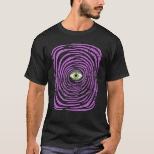 Camiseta Estilo Trippy Mesmerizando Gráfico de Olhos Monstr