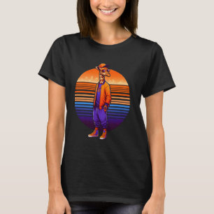 Camiseta Estilo Urbano Moderno da Girafa legal Arte Retroat