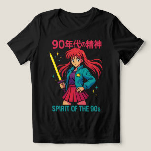 Camiseta Estilo Vaporwave do Anime 90s Retroativo