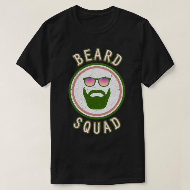 Camiseta Estilo verde SQUAD BEARD (Frente do Design)