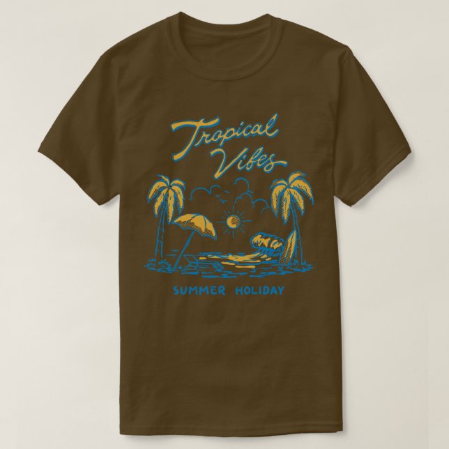 Camiseta Estilo viberetro tropical TShirt (Frente do Design)