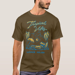 Camiseta Estilo viberetro tropical TShirt