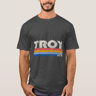 Camiseta Estilo Vintage 70s 80s Troy NY Premium