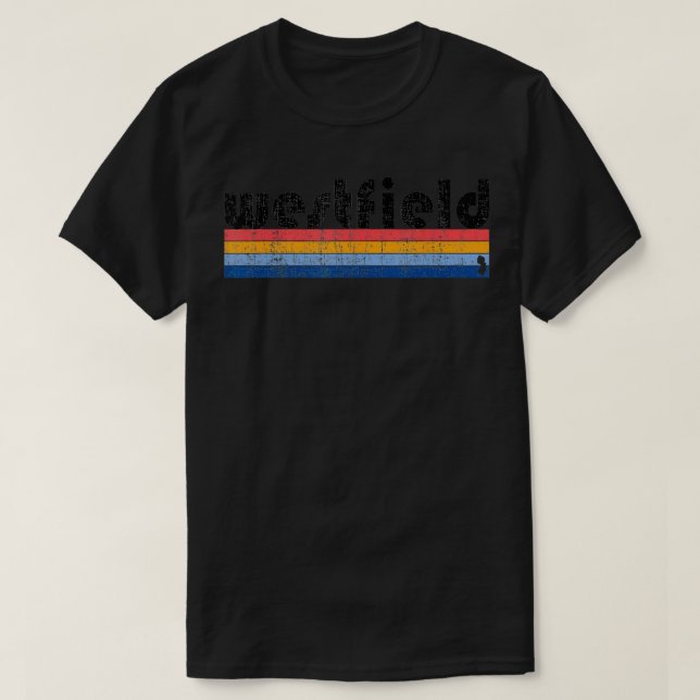 Camiseta Estilo Vintage 80s Westfield NJ (Frente do Design)