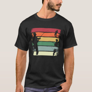 Camiseta Estilo Vintage Anglês Pescador de Pesca Retro
