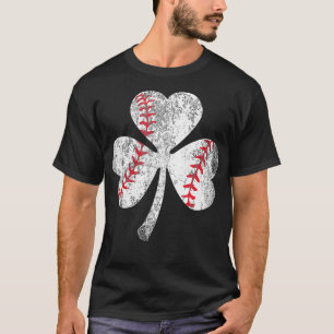 Camiseta Estilo Vintage Baseball Lucky Clover St Patricks D