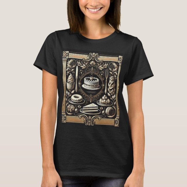 Camiseta Estilo Vintage - Chef de cozinha e padeiro (Frente)