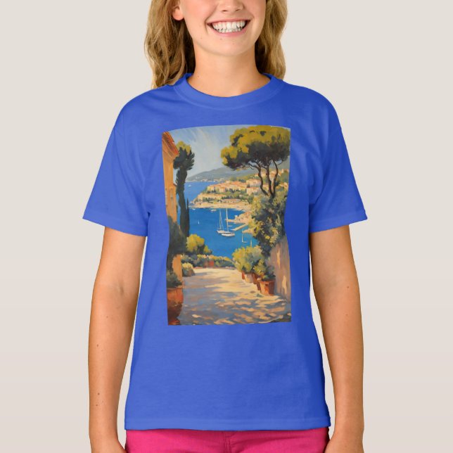 Camiseta Estilo Vintage Cote D'Azur - Viagem (Frente)