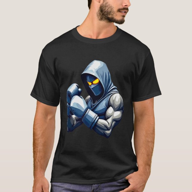 Camiseta Estilo Vintage Engraçado Boxando Excelente Ninja B (Frente)
