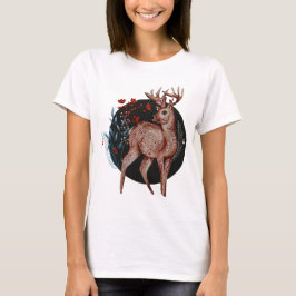 Camiseta Estilo Vintage escandinavo veado de Natal