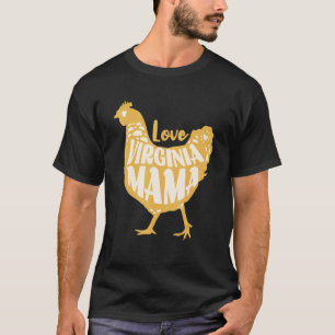 Camiseta Estilo Vintage Fazenda de Frango Fofa Amor de Mãe 