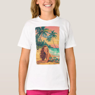 Camiseta Estilo Vintage Havaiano Viagem Aloha do Havaí