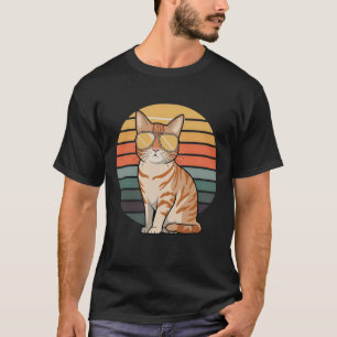 Camiseta Estilo Vintage Laranja Tabby Cat Lover Kitten Tabb