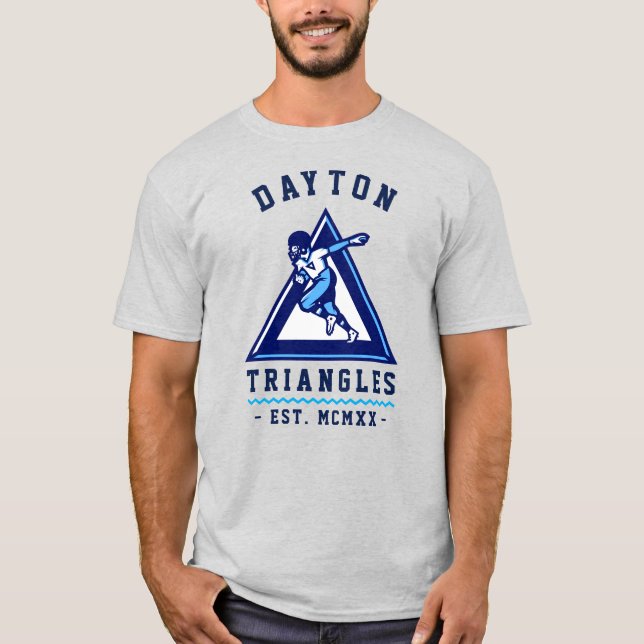 Camiseta Estilo Vintage Moderno Dayton Triangles (Frente)
