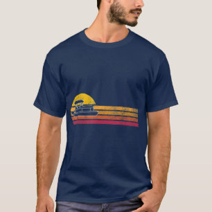 Camiseta Estilo Vintage Silhouette Boat Silhouette Retro 90