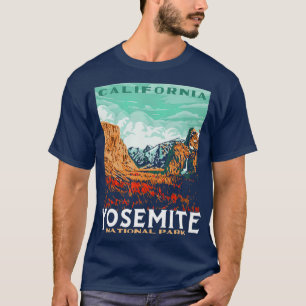 Camiseta Estilo WPA do Vale do Parque Nacional de Yosemite