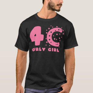 Camiseta Estilos de Cabelo Curly Rapariga 4C