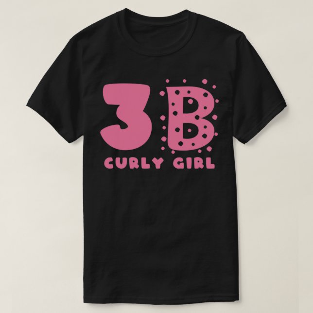 Camiseta Estilos de Cabelo de Garota Curva 3B (Frente do Design)