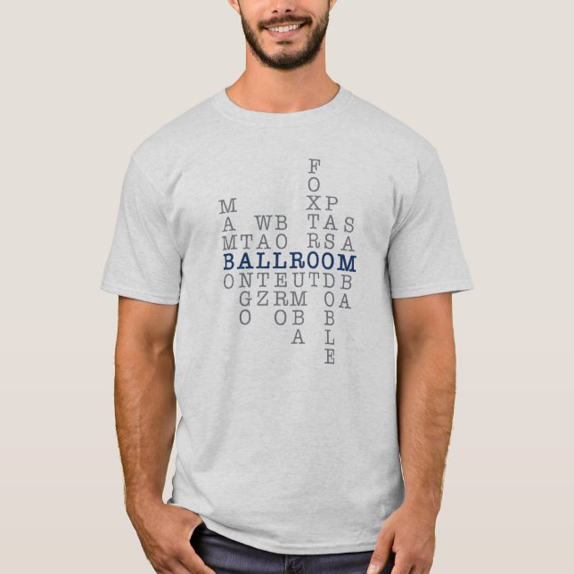 Camiseta Estilos de dança do salão | Palavra Cruzada (Frente)