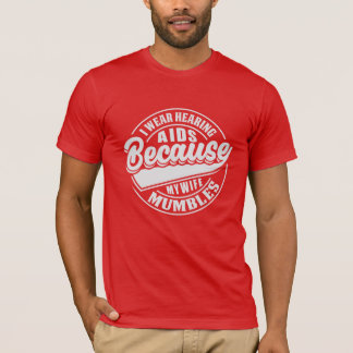 Camiseta Estilos de vintage esposa mumbles tipografia T-shi