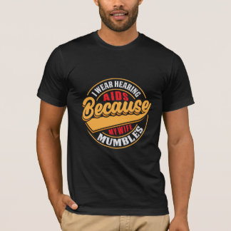 Camiseta Estilos de vintage esposa mumbles tipografia T-shi