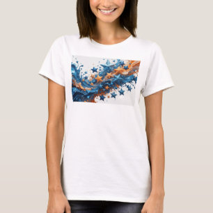 Camiseta Estilosa Azul ESTRELAS NO CÉU Statement