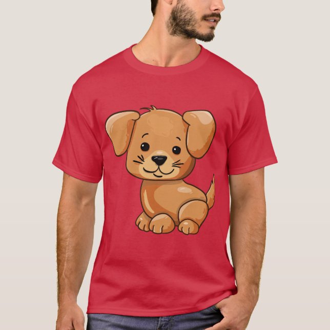 Camiseta Estilosa com Impressão de Cachorro para A (Frente)
