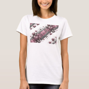 Camiseta Estilosa Vermelha com a Frase LOVE IS IN 