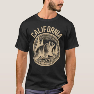 Camiseta EstiloVintage Urso Califórnia Bege