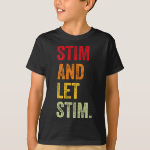 Camiseta Estim Engraçado E Deixem Stim Autismo Sensibilizar