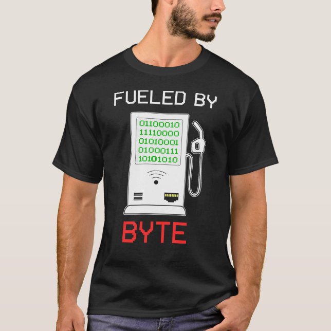 Camiseta Estimado Pelo Byte Nerd de Computador Geek (Frente)