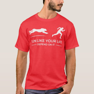 Camiseta Estimulador executando a maratona de esporte de pr