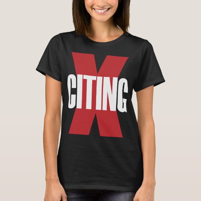Camiseta Estimulante X-Citing Red White - Letra Original (Frente)