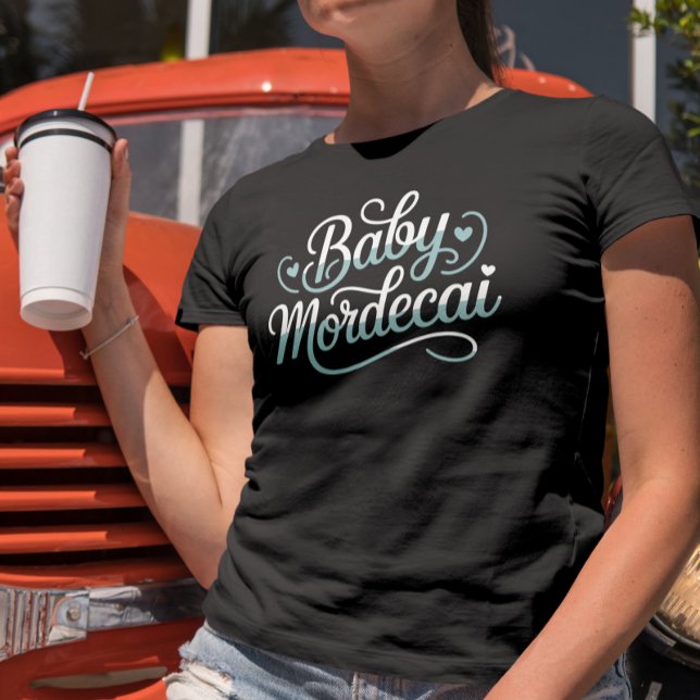 Camiseta Estipografia do Script Elegante Baby Mordecai (Elegant Baby Mordecai Script Typography)
