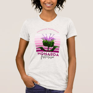 Camiseta Estirpes Gráficas De Bee Balm Monarda Fistulosa