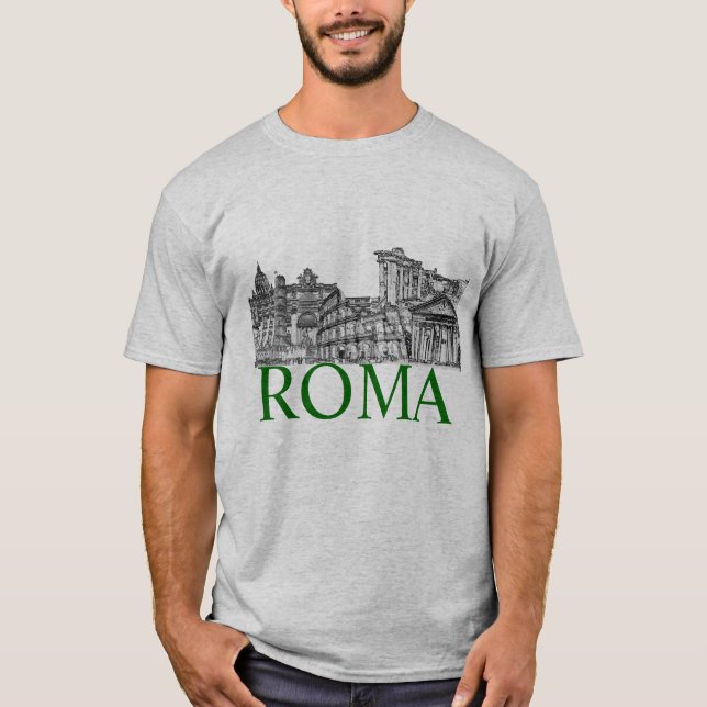 Camiseta Estive lá em Roma viagem souvenir/fazer uma mensag (Frente)
