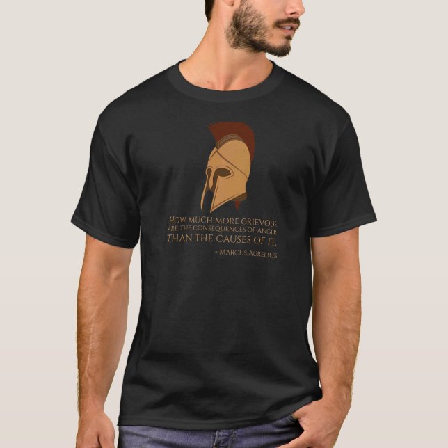 Camiseta Estoicismo Motivacional Marcus Aurelius Stoic Phil (Frente)