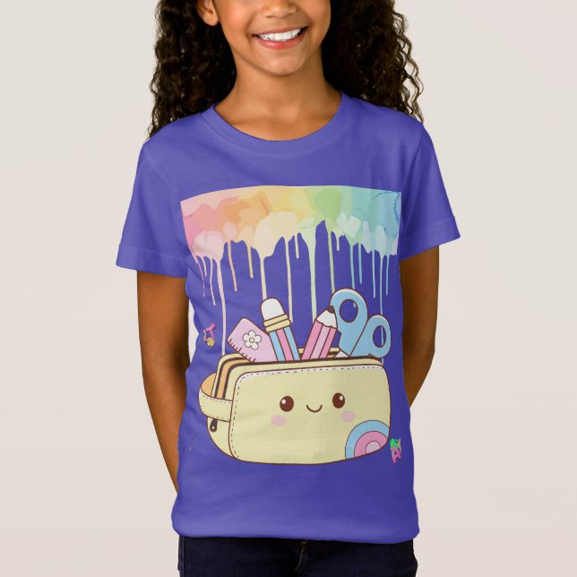 Camiseta Estojo de Lápis Kawaii Fofo (Frente)