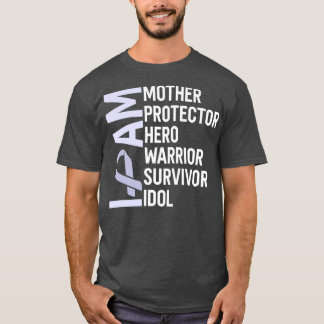 Camiseta Estômago Cancer Consciência Eu sou o guerreiro-mãe