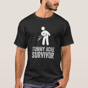 Camiseta Estômago de Sobrevivência de Tummy Ache Meu Tummy