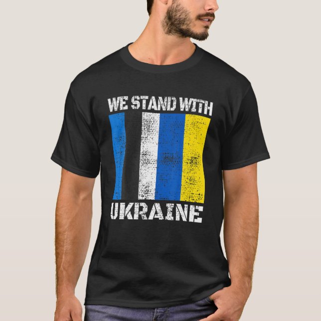 Camiseta Estônia Apoiamos A Ucrânia (Frente)