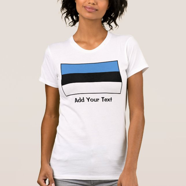 Camiseta Estónia - bandeira estónia (Frente)