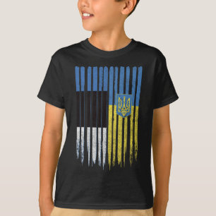 Camiseta Estônia Ucrânia Estoniano Ucraniano Bandeira
