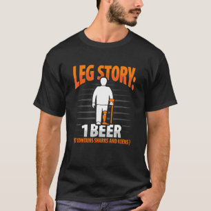 Camiseta Estória na Perna Amputea Piada Prostética na Perna