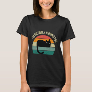 Camiseta Estou a julgar-te silenciosamente - Vintage Retro 