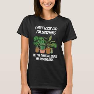Camiseta Estou a pensar nas minhas plantas domésticas.