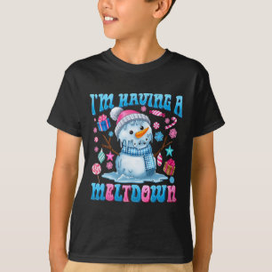 Camiseta Estou a ter um Snowman Feliz e Engraçado Holi