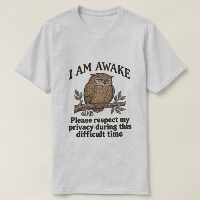 Camiseta Estou acordado (Frente do Design)