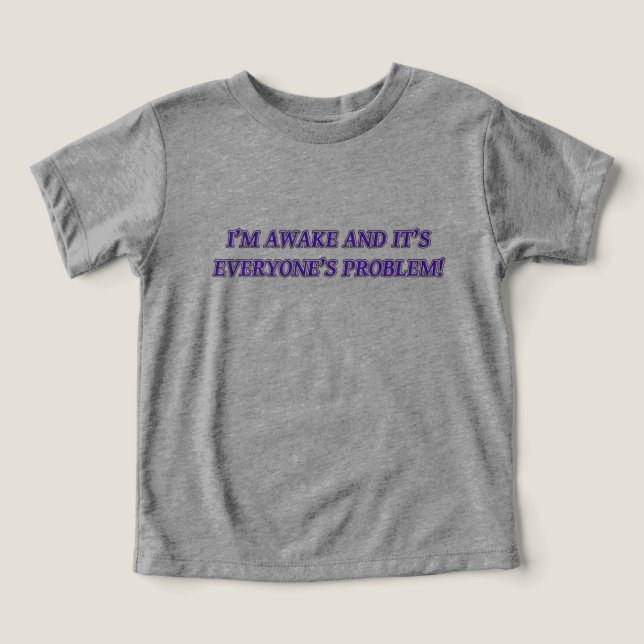 CAMISETA ESTOU ACORDADO E É O PROBLEMA DE TODOS (Design frontal)
